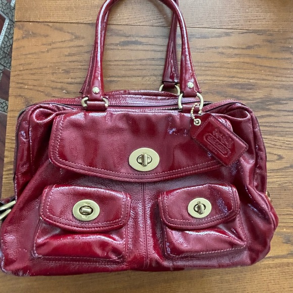 Coach Handbags - Vintage COACH Peyton Red Patent Leather Satchel, COACH Archive Limited Edition